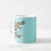 Witchy Moon Floral Boho Art Kaffeetasse (Vorderseite Links)