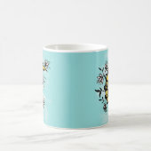 Witchy Moon Floral Boho Art Kaffeetasse (Mittel)