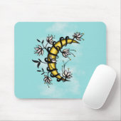 Witchy Moon Floral Boho Art Mousepad (Mit Mouse)