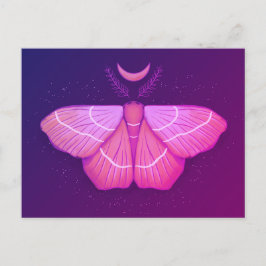 Witchy Moth - Lila Magie der Schmetterlingsfantasi Postkarte