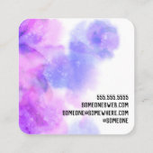 Witchy Mystic Moth Moon Spiritual Business Card Quadratische Visitenkarte (Rückseite)