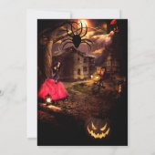 Witchy Night Halloween Night Party Einladung (Rückseite)