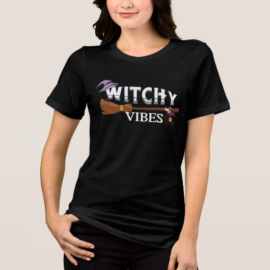 Witchy October Vibes Vibes T - Shirt Halloween T-S (Vorderseite)