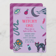 Witchy One Halloween Einladung