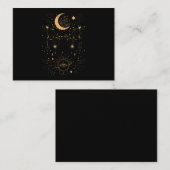 Witchy Pastel Goth Crescent Visitenkarte (Vorne/Hinten)