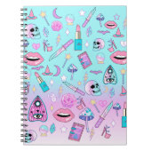 Witchy Pastel Goth Girly Creepy Niedlich Kawaii Notizblock (Vorderseite)
