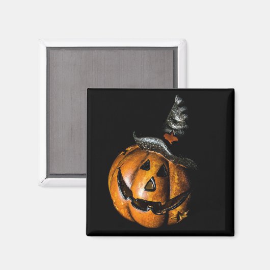 Witchy Pumpkin Magnet (Vorderseite/Rückseite)