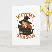 Witchy-Saison Karte (Gelbe Blume)