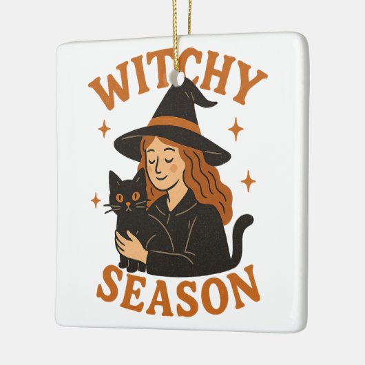 Witchy-Saison Keramikornament (Links)