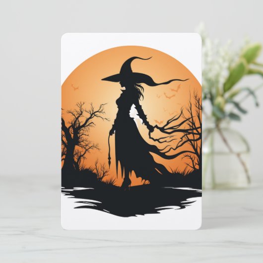 WITCHY-SILHOUETTE [7] EINLADUNG (Stehend Vorderseite)