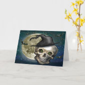 Witchy Skull Card Karte (Gelbe Blume)