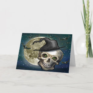 Witchy Skull Card Karte