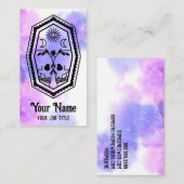 Witchy Skull Coffin Mystic Spiritual Business Card Visitenkarte (Vorne/Hinten)