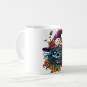 Witchy Skull Halloween-Tasse Kaffeetasse (Vorderseite Links)