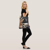 Witchy Skull Hat Tote Bag Tasche (Am Model)