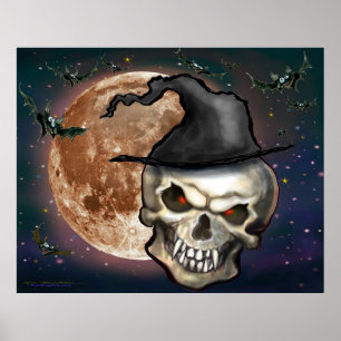 Witchy Skull Poster