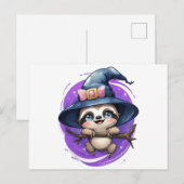 Witchy Sloth Postkarte (Vorne/Hinten)