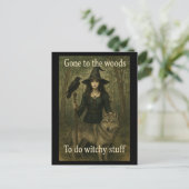 Witchy Stuff Woodland Hexenkarte Postkarte (Stehend Vorderseite)