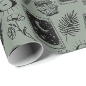 Witchy Tarot Botanischer Pilz Geschenkpapier (Rolleneckpunkt)