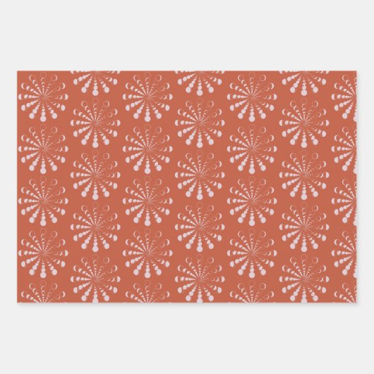Witchy Terra Cotta Boho Moon Phase Pattern Geschenkpapier Set (Vorderseite 3)