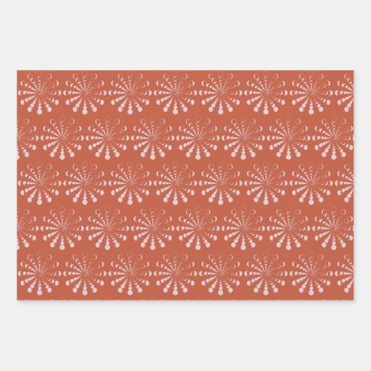 Witchy Terra Cotta Boho Moon Phase Pattern Geschenkpapier Set (Vorderseite 2)