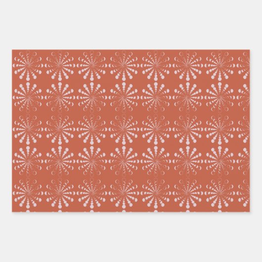 Witchy Terra Cotta Boho Moon Phase Pattern Geschenkpapier Set (Vorderseite)