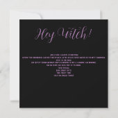 Witchy Themed Birthday Party Einladung (Rückseite)