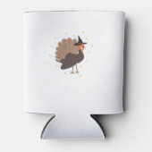 Witchy turkey with hat and sparkling stars illustr dosenkühler (Vorderseite)