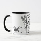 Witchy und Wild Retro schwarz Happy Halloween Tasse (Links)