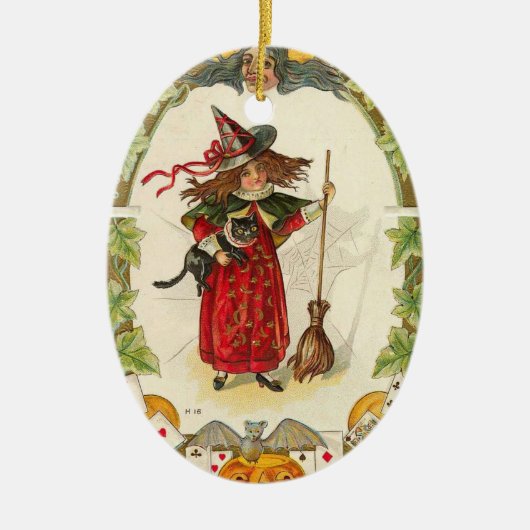 Witchy Verzierung Keramikornament (Vorne)