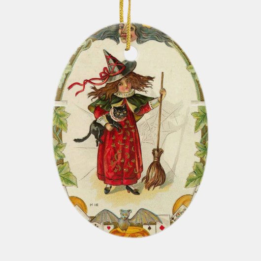 Witchy Verzierung Keramikornament (Hinten)