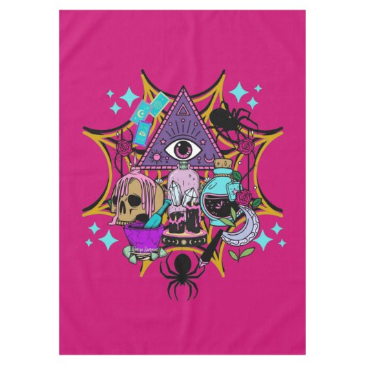 Witchy Vibes and Spiders Tischdecke (Vorderseite)