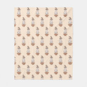 "Witchy Vibes" Halloween, Hexengeister Orange Fleecedecke (Vorderseite)