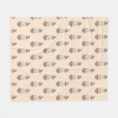 "Witchy Vibes" Halloween, Hexengeister Orange Fleecedecke (Vorderseite (Horizontal))