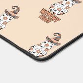 "Witchy Vibes" Halloween, Hexengeister Orange Schreibtischunterlage (Ecke)