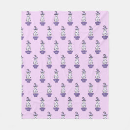 "Witchy Vibes" Halloween Hexenghost Lila Fleecedecke