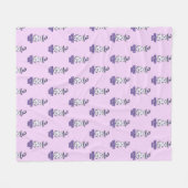 "Witchy Vibes" Halloween Hexenghost Lila Fleecedecke (Vorderseite (Horizontal))