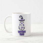 "Witchy Vibes" Halloween Hexenghost Lila Kaffeetasse (Links)