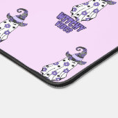 "Witchy Vibes" Halloween Hexenghost Lila Schreibtischunterlage (Ecke)