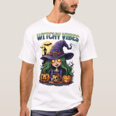 Witchy Vibes mit Pumpkins und Tränen T-Shirt (Vorderseite)