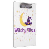Witchy Vibes Moon & Hat Klemmbrett (Rechts)