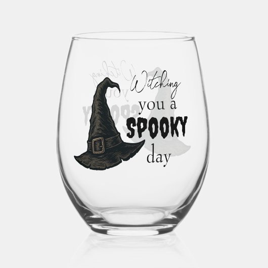 Witchy Vibes - Spooky & Stylish | Weinglas Ohne Stiel (Vorderseite)