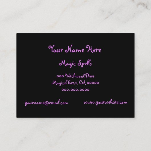 Witchy Visitenkarte (Rückseite)