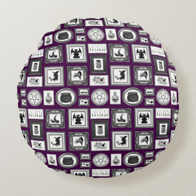 WITCHY WALLS RUNDES KISSEN (Vorderseite)