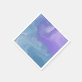 Witchy Watercolor Lila und Aquamarin dunkel Serviette (Ecke)