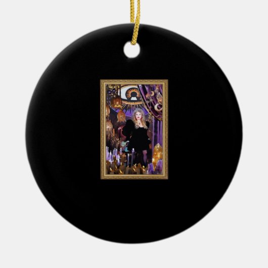 Witchy Whimsigoth Stevie Collage Keramik Ornament (Vorne)