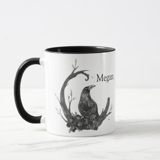 Witchy Wicca Pagan Crow Raven Tasse (Links)