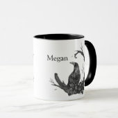 Witchy Wicca Pagan Crow Raven Tasse (VorderseiteRechts)