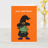 Witchy Witch Karte (Gelbe Blume)