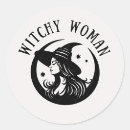 Witchy Woman 3" (pack of 6) Runder Aufkleber